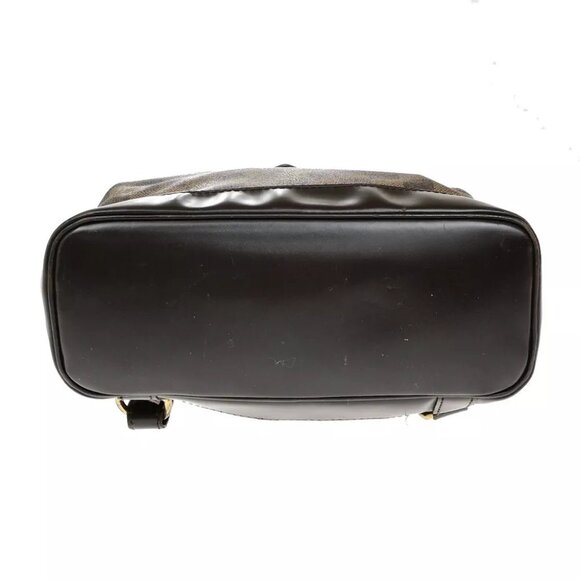 LOUIS VUITTON Logo Soho Backpack Bag Damier Ebene Leather Brown - Picture 5 of 16